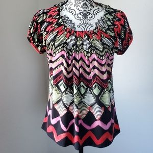 Multicolor Chevron Women's Top